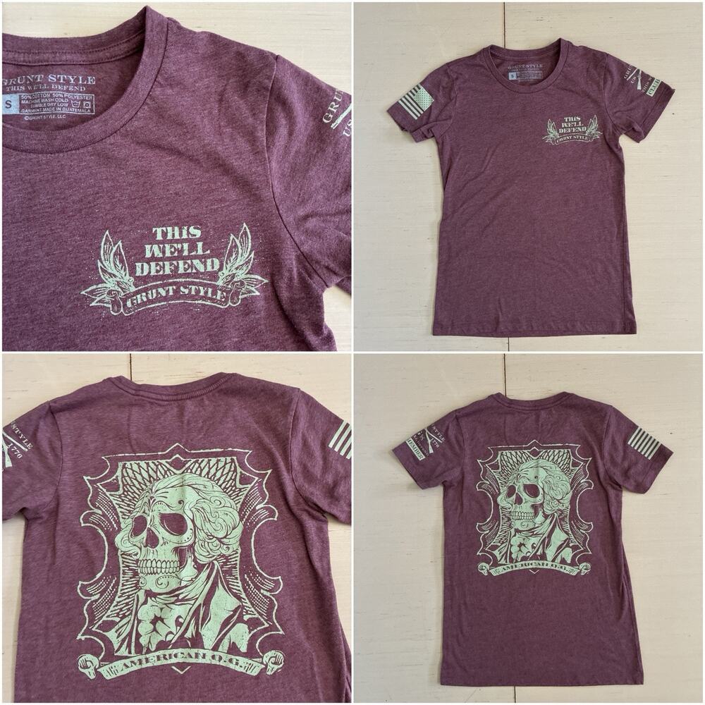 Grunt Style Women's Size S This Well Defend America OG Short Sleeve T-Shirt